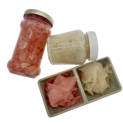 Hoogwaardige Roze Oem Ingelegde Sushi Ginger Slice Strip In Bottle 340g