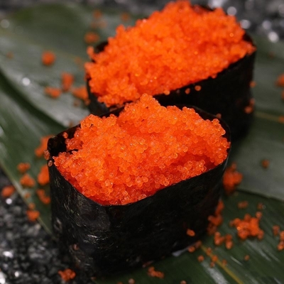 Van de Loddevissen van Masagotobiko van de Kuitensushi vliegende de vissenkuiten Bevroren Lodde