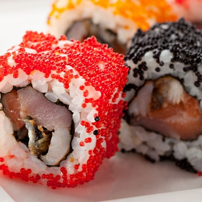 Van de Loddevissen van Masagotobiko van de Kuitensushi vliegende de vissenkuiten Bevroren Lodde