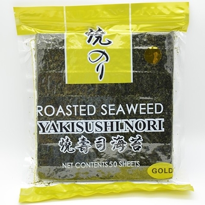 Gouden Geroosterde Yaki Nori Seaweed Crispy 50 Nori Algae Sheets