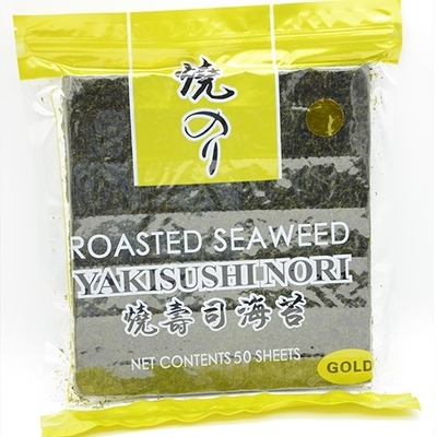 Japanse Geroosterde Yaki Nori Seaweed 100 de Droge Rang A van Algenbladen