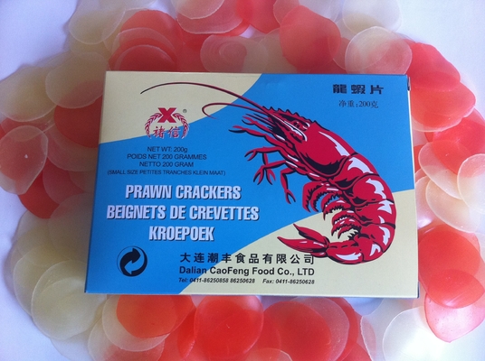 200g de Chinese Garnalencrackers kleurden Rode Witte Snack Gekleurde Garnalenspaander