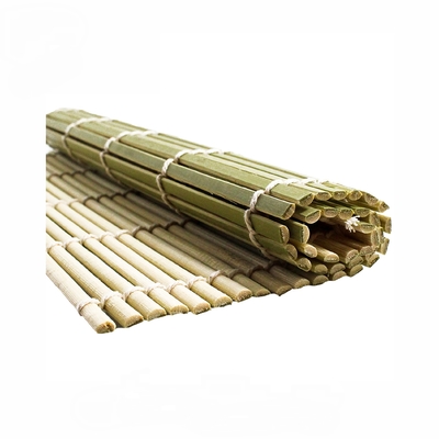 Groen Natuurlijk 24cm 27cm Sushibamboe die Mat Heat Resistant Rolling